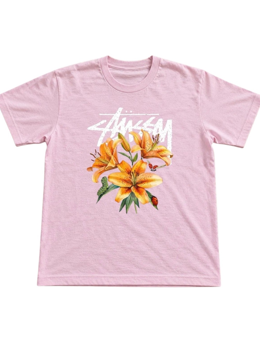 Gildan Pink Floral Graphic Tee